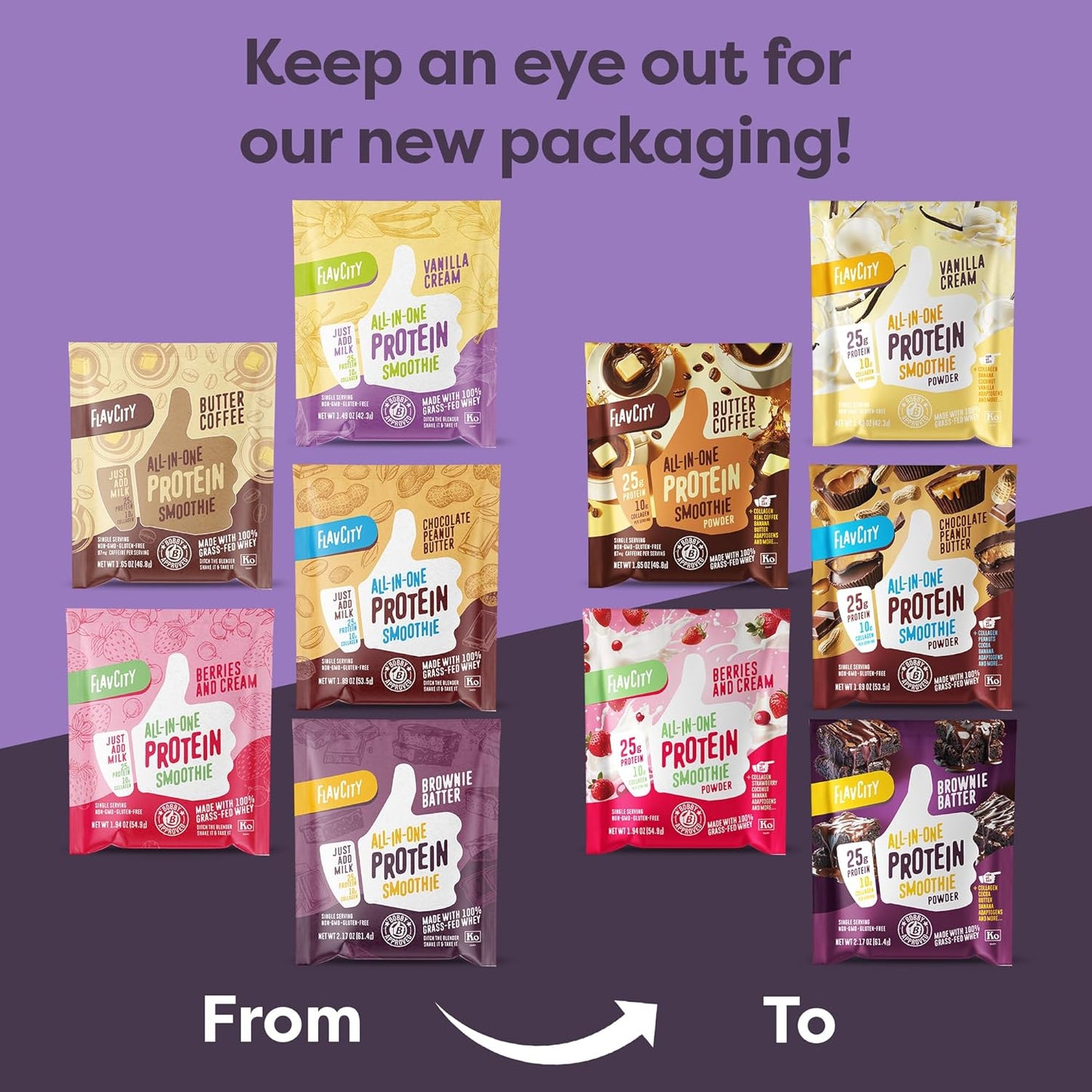 variety-pack-grass-fed-whey-protein-smoothie-powder-with-collagen---gluten-free-pre-post-workout-drink---5-single-serve-packets-2