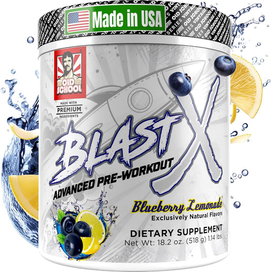 blast-x-advanced-pre-workout-powder-for-intense-energy-boost---natural-caffeine-beta-alanine-citrafuze-l-citrulline-taurine---men-women---strength-focus-endurance---old-school-labs-1