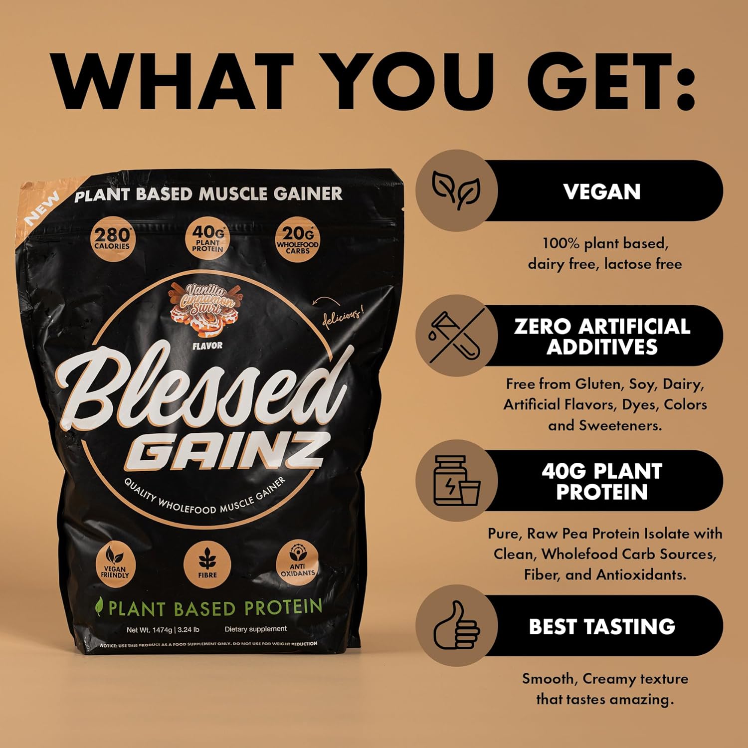 blessed-gainz-vegan-protein-powder-mass-gainer---40g-plant-based-protein-shake-with-pea-protein---meal-replacement-shake---40-servings-of-peanut-butter-flavor---vegan-protein-powder-3