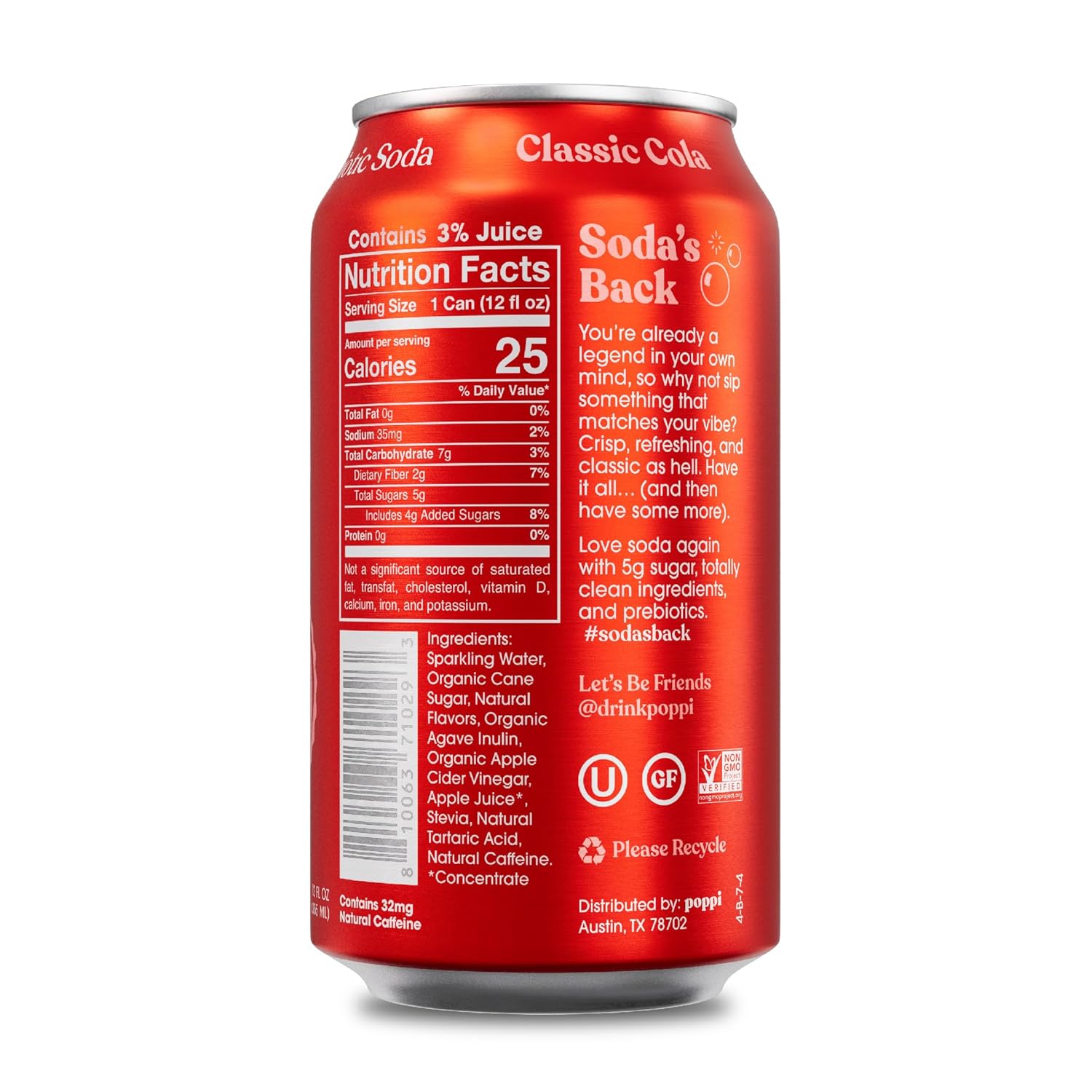 poppi-sparkling-prebiotic-soda-beverage-classic-cola-flavor-12-oz-pack-of-12---apple-cider-vinegar-seltzer-water-fruit-juice---varies-packaging-2