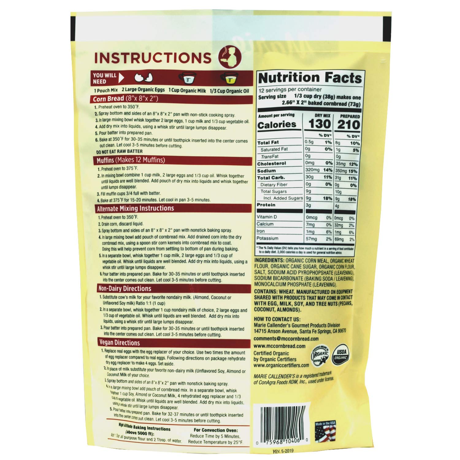 organic-marie-callenders-cornbread-mix-1lb-bag---just-add-water-bake---makes-8-loaf---pack-of-2-3