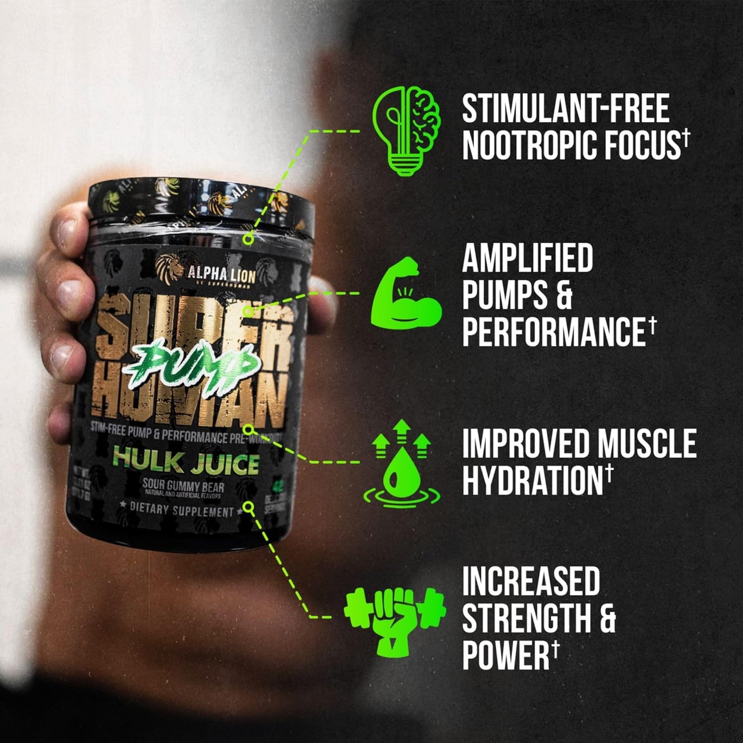 superhuman-pump-pre-workout-powder---nootropic-stimulant-free-supplement-for-nitric-oxide-boost-muscle-gain-energy-focus---42-servings-hulk-juice-flavor-2