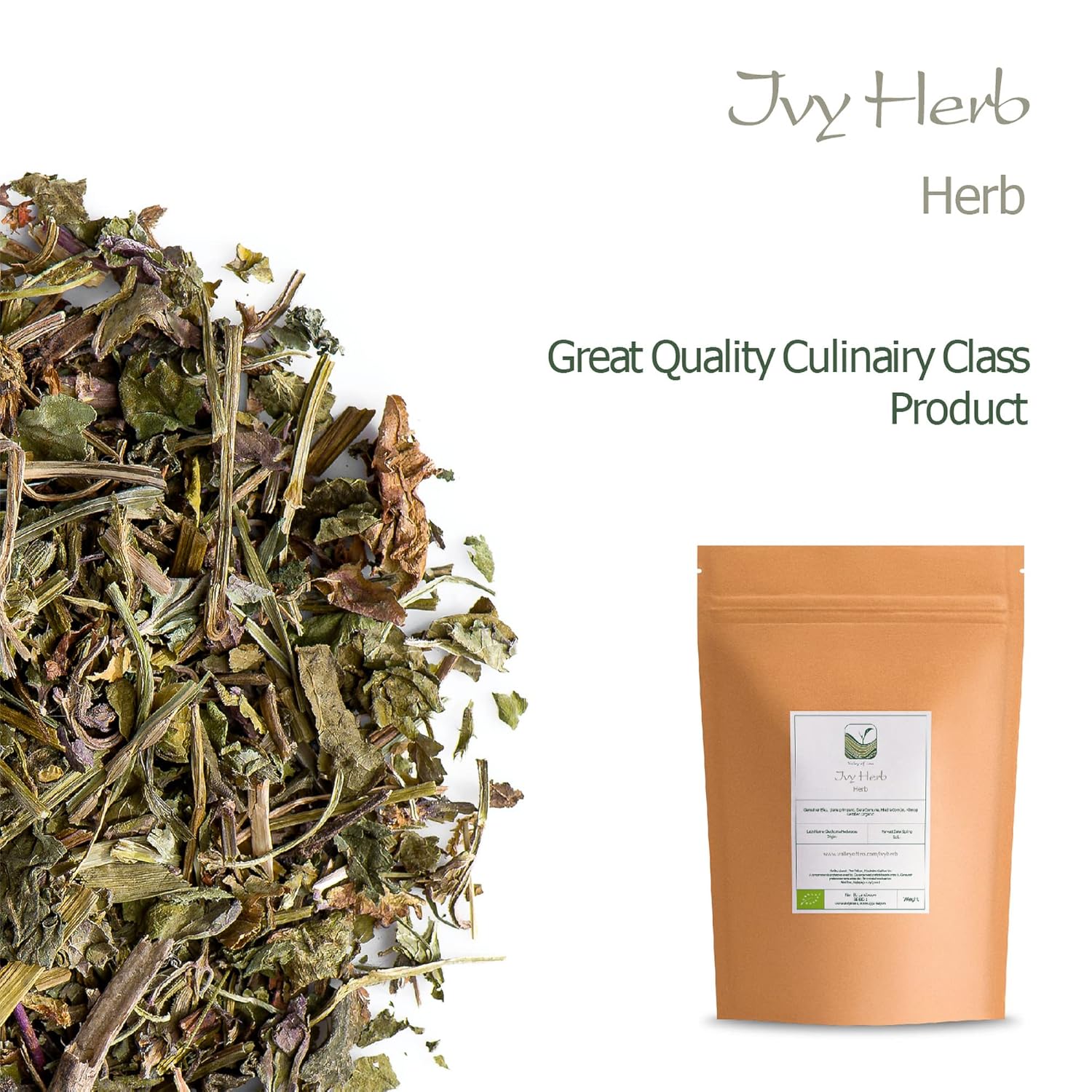 Organic Ground Ivy Tea - Premium Quality Catsfoot Herbal Tea - Glechoma Hederacea Ivy Herb Tea - Valley of Tea Blend - Espot.com.au