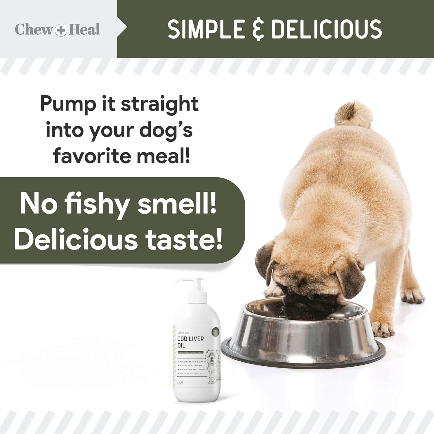 chew-heal-labs-pure-cod-liver-oil-for-dogs---16-oz-pump-cap-bottle---with-omega-3-omega-6-vitamin-a-vitamin-d---promotes-skin-coat-heart-joint-immune-health---itch-reduction-6
