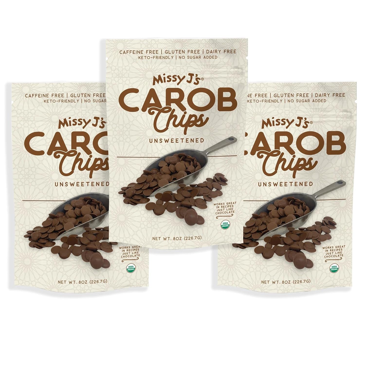 organic-unsweetened-carob-chips-8-oz---vegan-gluten-free-baking-snack---healthy-caffeine-free-chocolate-substitute---missy-js-3-pack-1