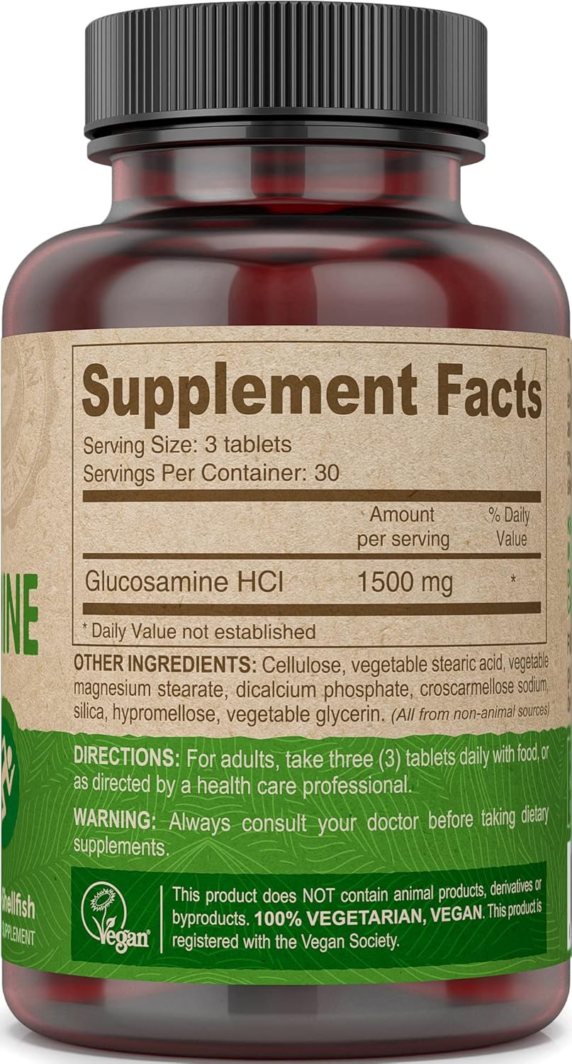 90-Count Bottle of DEVA Vegan Glucosamine Tablets for Joint Health - Espot.com.au