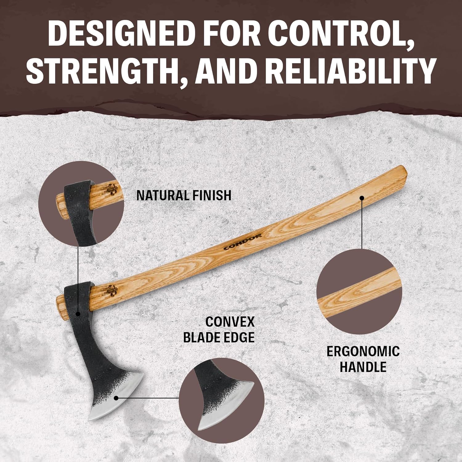condor-tool-knife-francisca-throwing-axe---handcrafted-hatchet-with-leather-sheath---high-carbon-steel-blade---hickory-handle---66in---198oz-4
