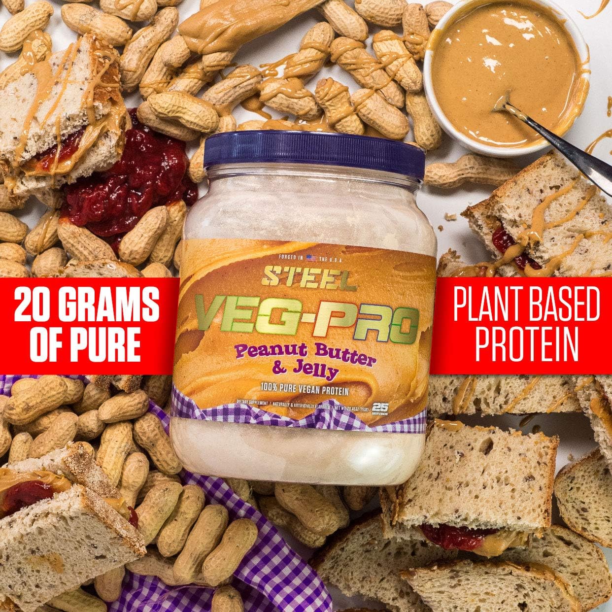 vegan-protein-powder-with-bcaa-amino-acid---peanut-butter-and-jelly-flavor-steel-supplements-veg-pro-25-servings-non-dairy-formula-low-carb-3