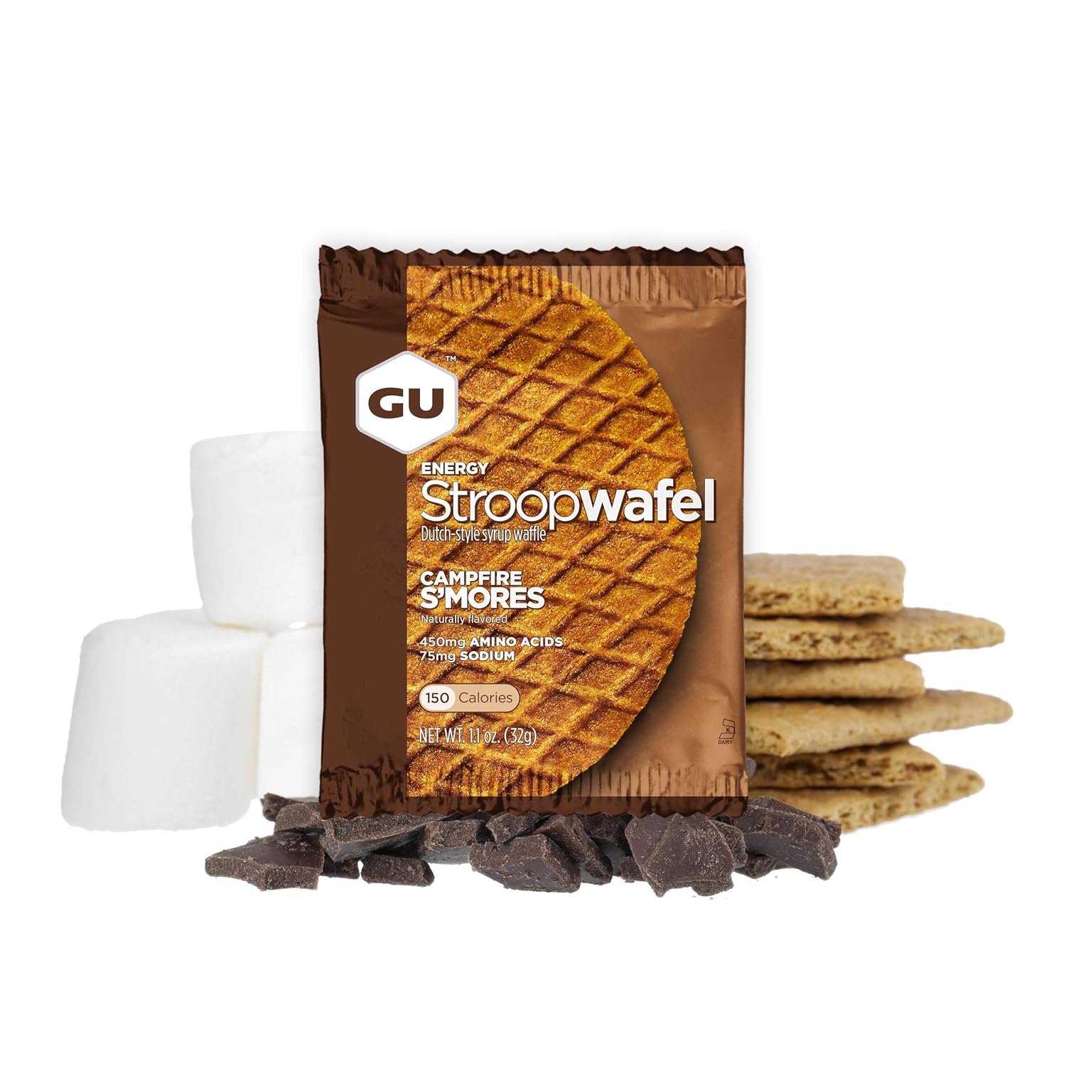 gu-energy-stroopwafel-campfire-smores-waffles---caffeine-free-kosher-dairy-on-the-go-energy-for-workouts---16-pack-2