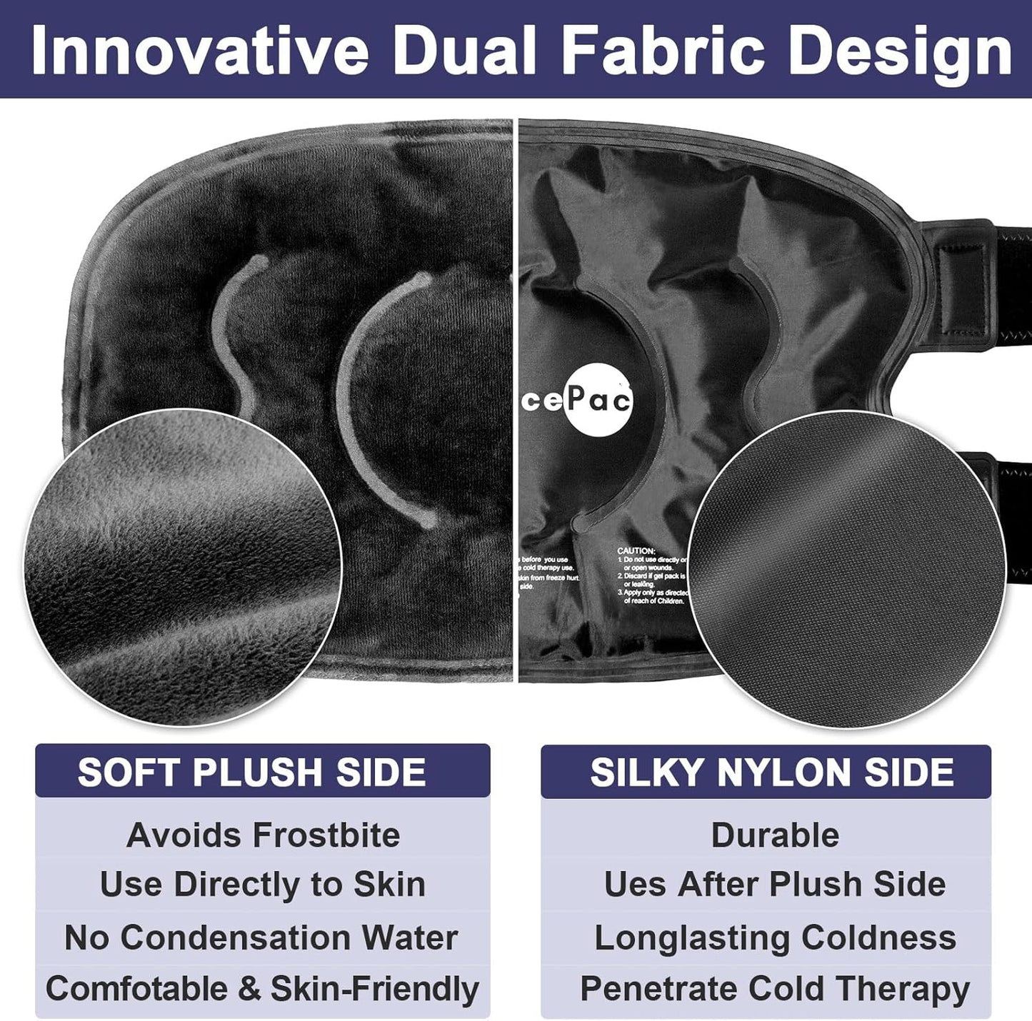 Reusable Gel Ice Wrap for Knee Pain Relief - Cold Compress Therapy for Injuries, Swelling, Arthritis, Meniscus Tear, ACL - Ideal for Knee Replacement Surgery - AiricePac Ice Pack, Black - Espot.com.au
