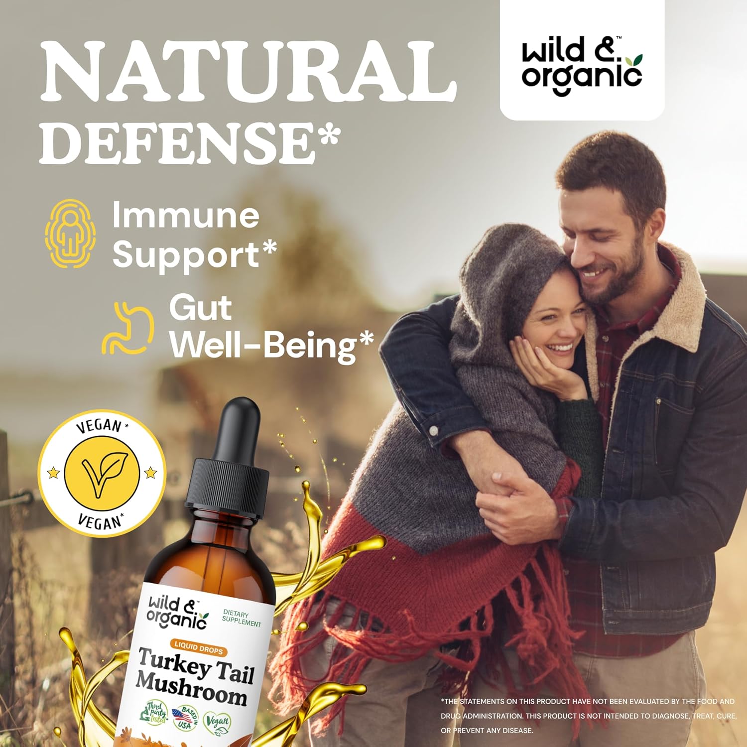 organic-turkey-tail-mushroom-tincture-for-immune-and-gut-health---vegan-liquid-extract-drops---sugar-and-alcohol-free-supplement---2-fl-oz-bottle-2