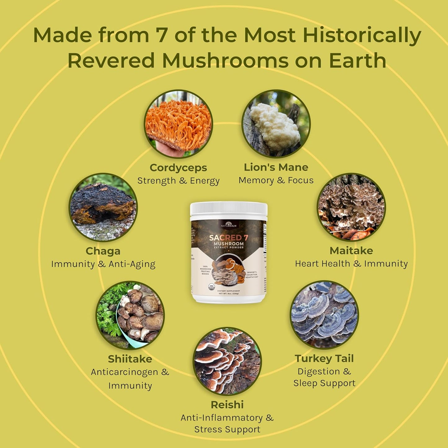 organic-sacred-7-mushroom-powder-supplement-for-immunity-focus---vegan-non-gmo-blend-of-lions-mane-cordyceps-reishi-chaga-maitake-shiitake---7-month-supply-of-fruiting-bodies-6