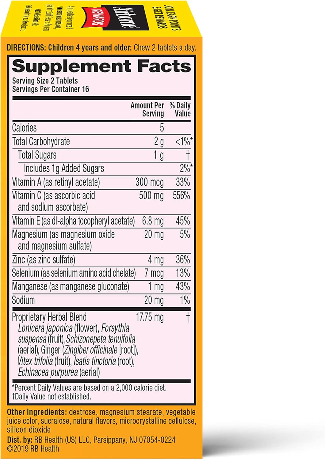 Kids Immune Support Chewable Tablets - 500mg Vitamin C with Zinc, Antioxidant Vitamins A, C & E - Very Berry Flavor - 32 Tablets - Espot.com.au