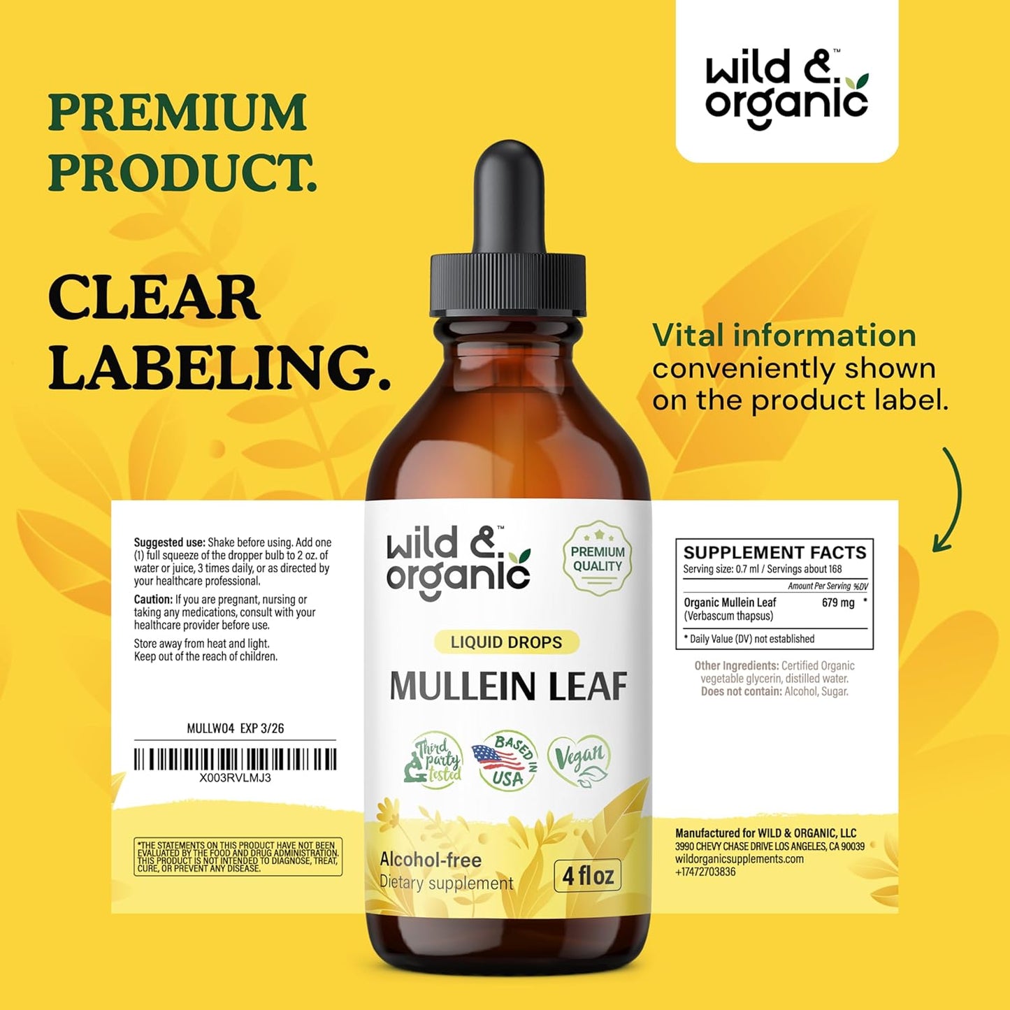 organic-mullein-tincture-for-lung-health---liquid-extract-for-lung-cleanse---verbascum-thapsus-drops---vegan-and-alcohol-free---4-fl-oz-9