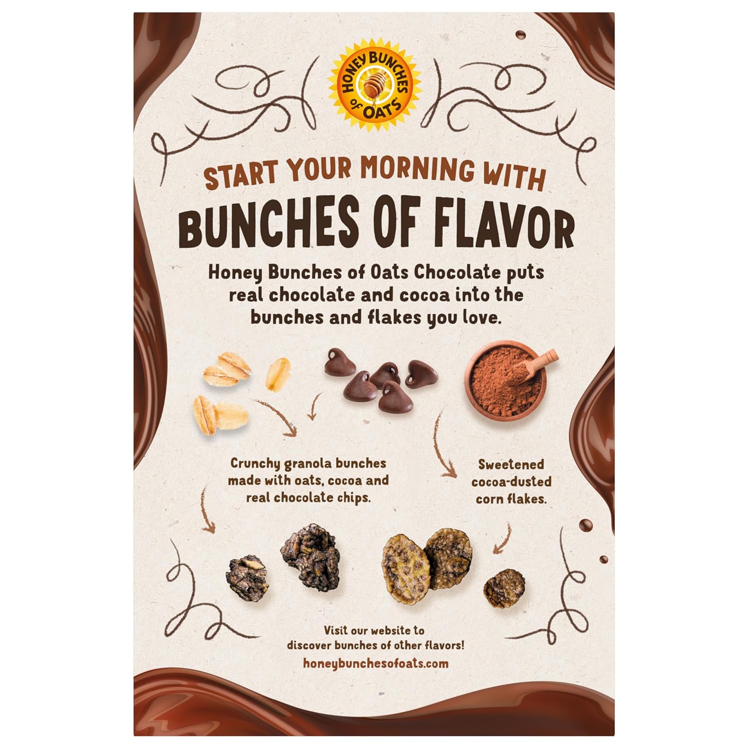 Whole Grain Chocolate Honey Bunches of Oats Cereal - 12oz Box - Espot.com.au
