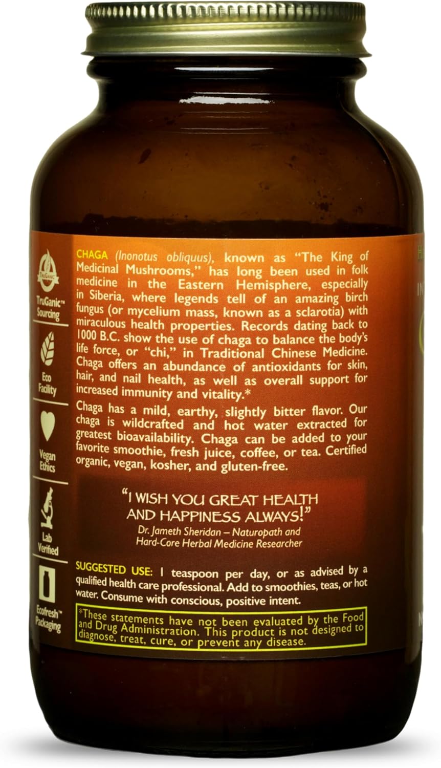 HealthForce SuperFoods Integrity Extracts Chaga Powder - 150g for Immune Support and Antioxidant Boost - Espot.com.au
