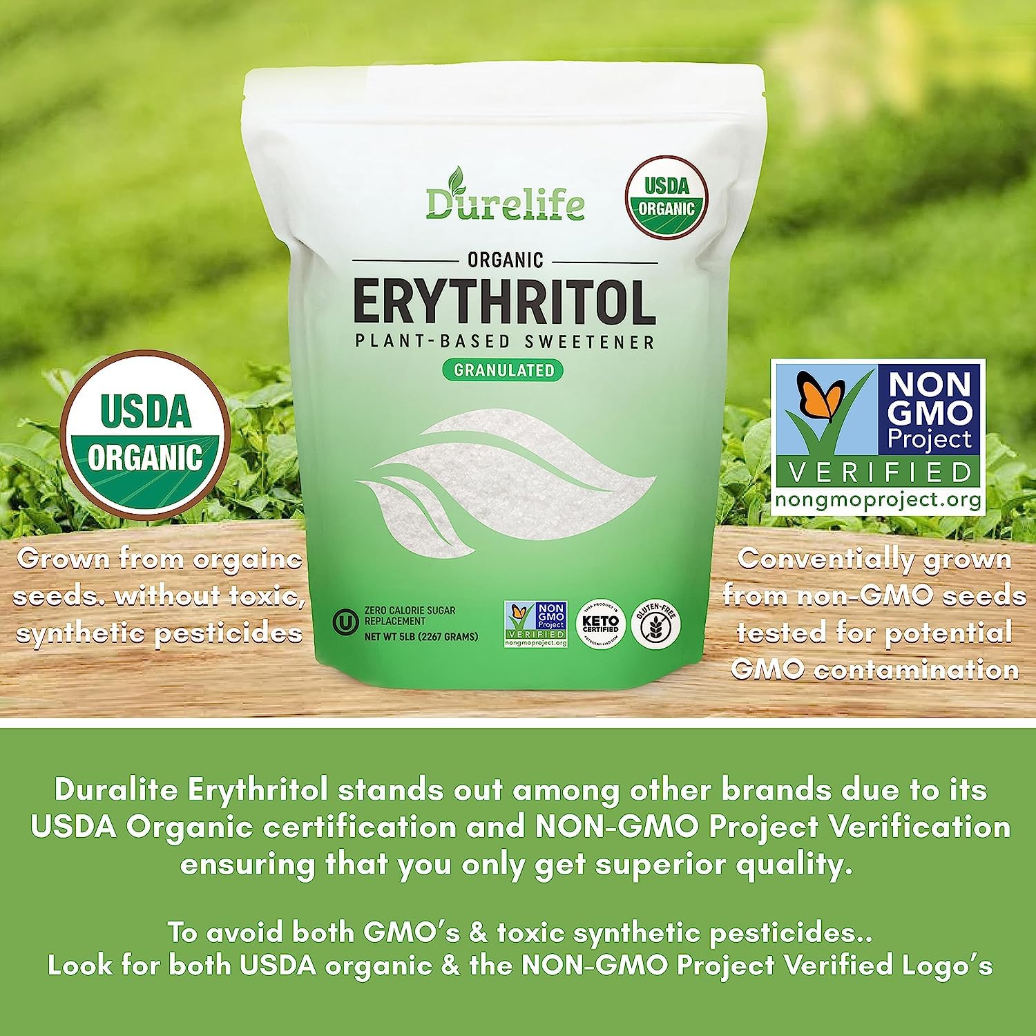 5-lb-durelife-usda-organic-erythritol-sweetener---non-gmo-keto-certified-zero-calorie-plant-based-sugar-alternative-with-no-after-taste---kosher-compliant-3