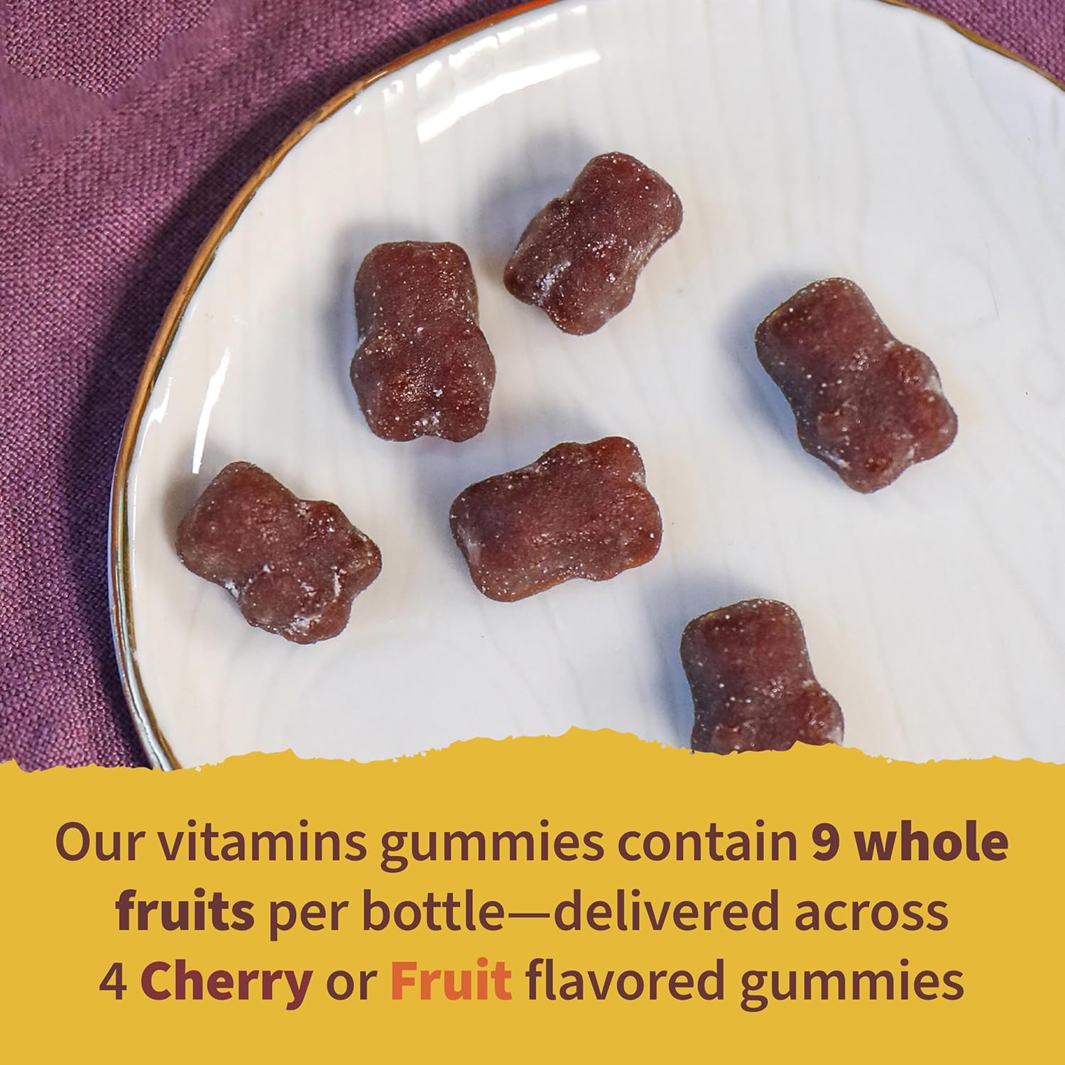 Certified Organic Kids Gummy Vitamins - Vegan & Non-GMO Fruit Gummies - Complete Children's Multi with B12, C & D3 - Gluten, Soy & Dairy Free - 120 Chewables - Espot.com.au