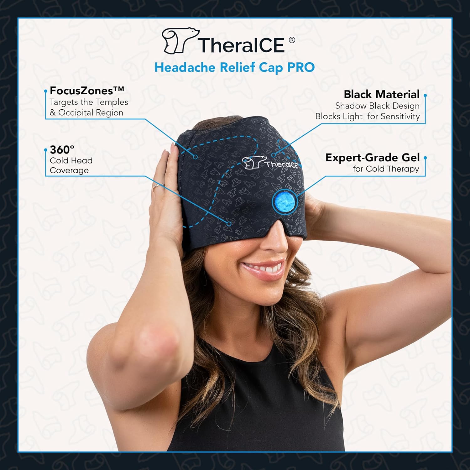theraice-migraine-relief-cap-pro---ice-face-mask-for-headache-relief-cold-compress-head-wrap-with-focuszone-technology-for-tension-headaches-stress-hangover-2