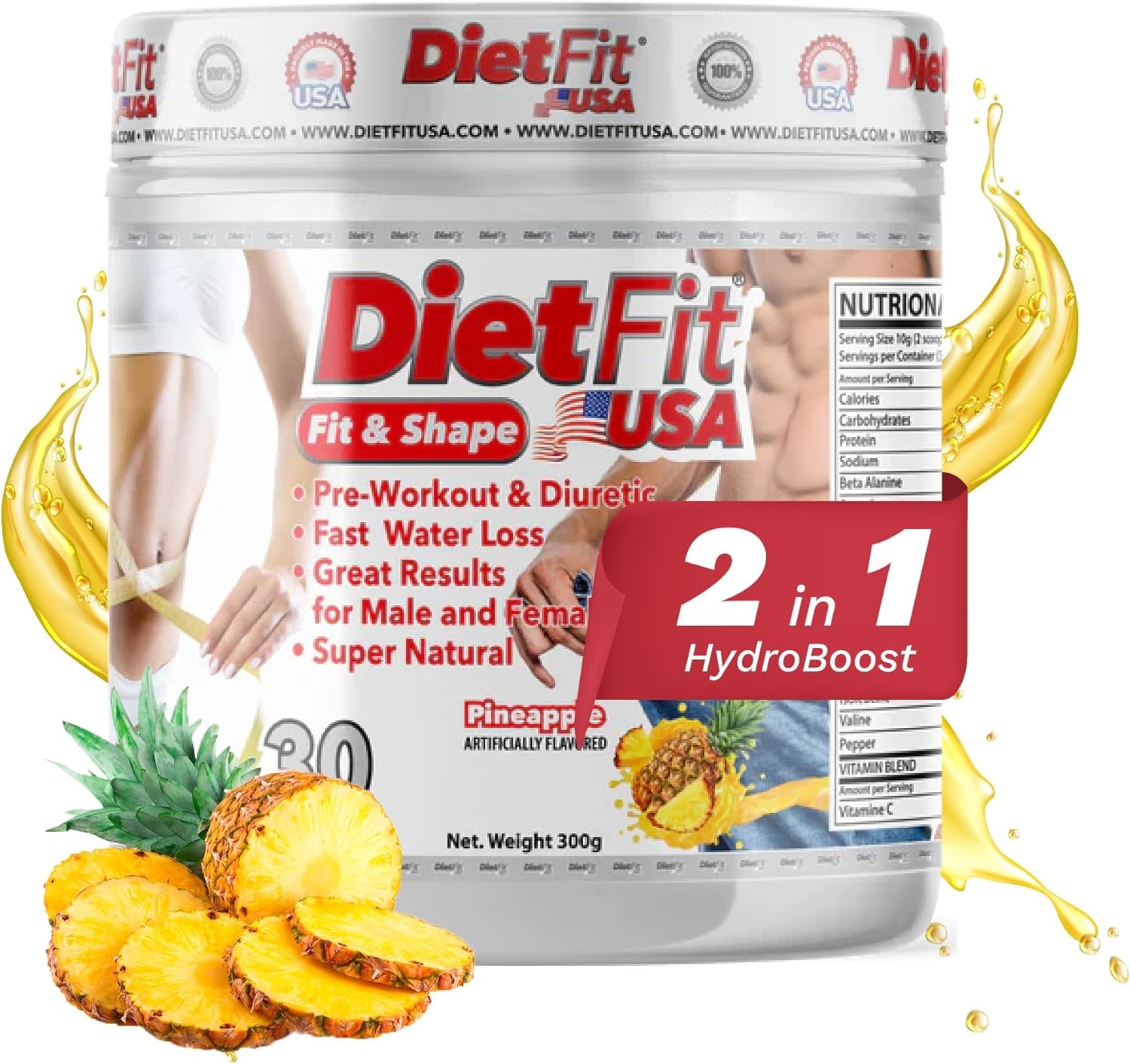 dietfit-pre-workout-and-diuretic-powder---hydroboost-2-in-1-with-pineapple-flavor---intense-energy-boost-for-fitness---30-servings-1
