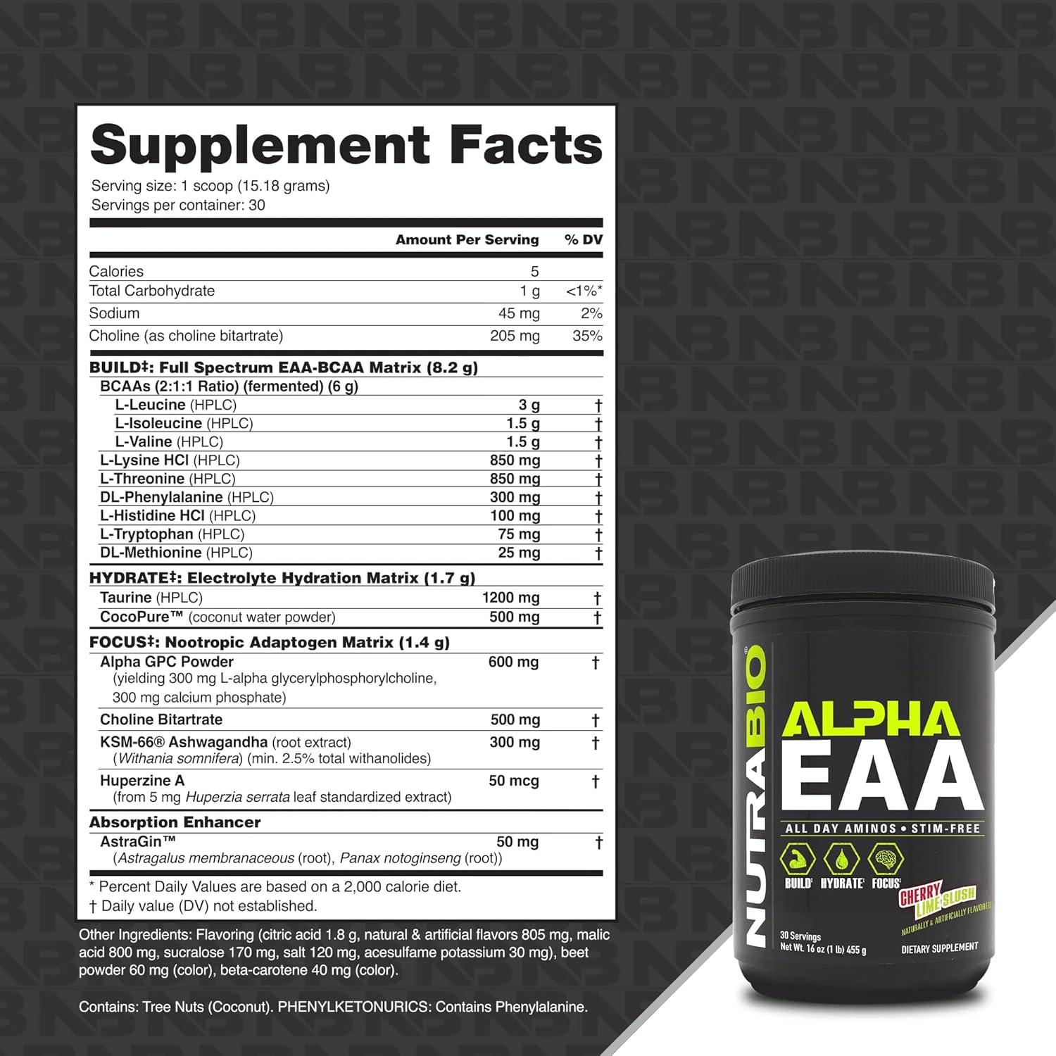 nutrabio-alpha-eaa-cherry-lime-slush-supplement---full-spectrum-eaa-bcaa-matrix-with-electrolytes-nootropics-coconut-water-for-recovery-energy-focus-and-hydration-2