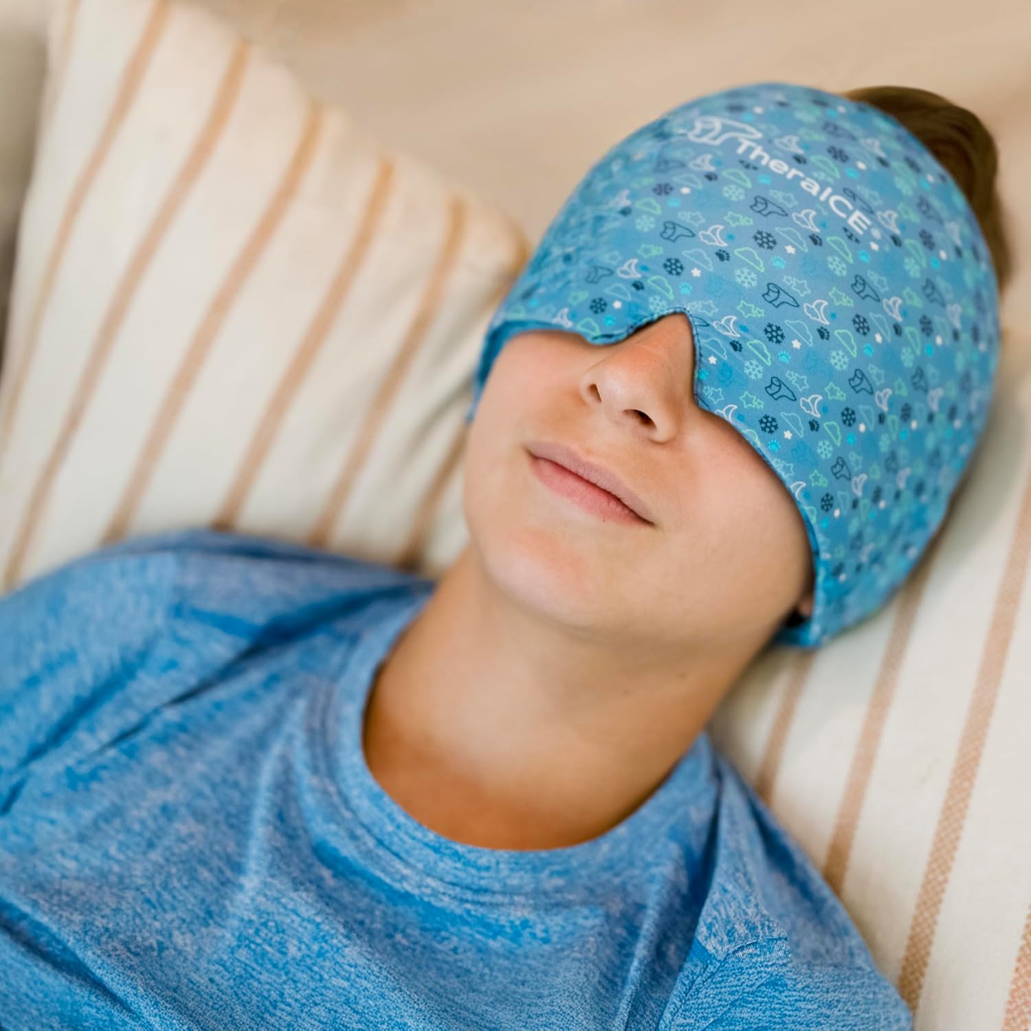 junior-migraine-relief-cap---gel-ice-pack-for-soothing-headaches-bumps-bruises---cooling-head-wrap-for-kids---face-cold-compress-hat-6