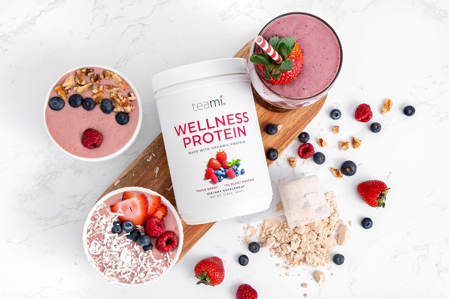 organic-triple-berry-vegan-protein-powder---plant-based-pea-protein-with-low-net-carbs-non-gmo-dairy-free-soy-free---no-sugar-added-14-servings-136-oz-5