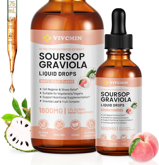 vivcmin-graviola-soursop-leaf-extract-liquid---immune-boost-relaxation-support-liver-sleep-aid-vegan-gluten-free-98-absorption-rate-white-peach-flavor---2-fl-oz-1