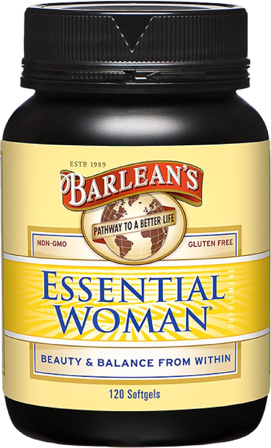 barleans-essential-woman-capsules---hormonal-balance-supplement-with-flaxseed-evening-primrose-oil-soy-isoflavones---omega-3-6-9-and-gla---120-count-1