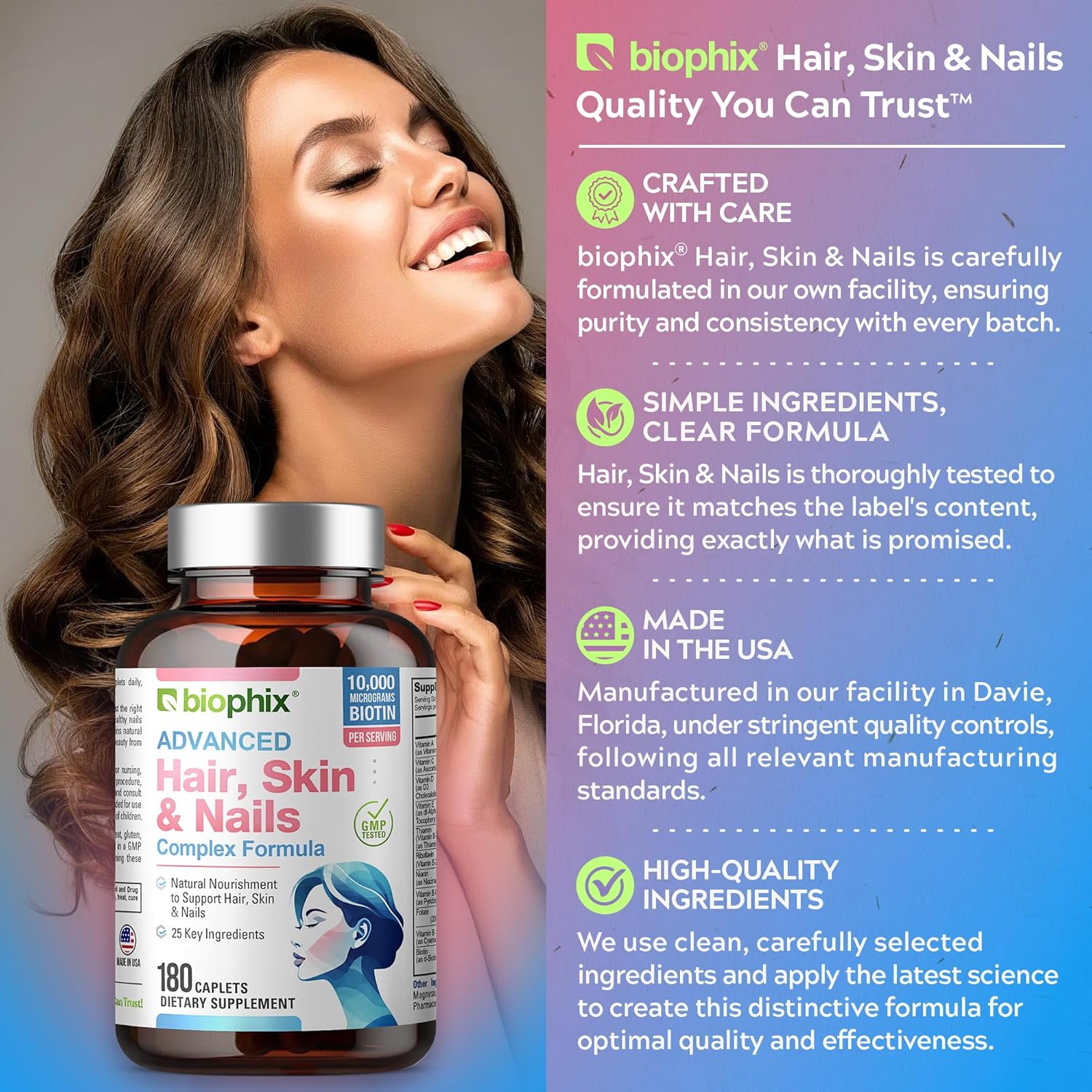 biophix-hair-skin-nails-complex-180-caplets---multivitamin-with-10000-mcg-biotin-for-strong-nails-beautiful-hair-healthy-aging-6
