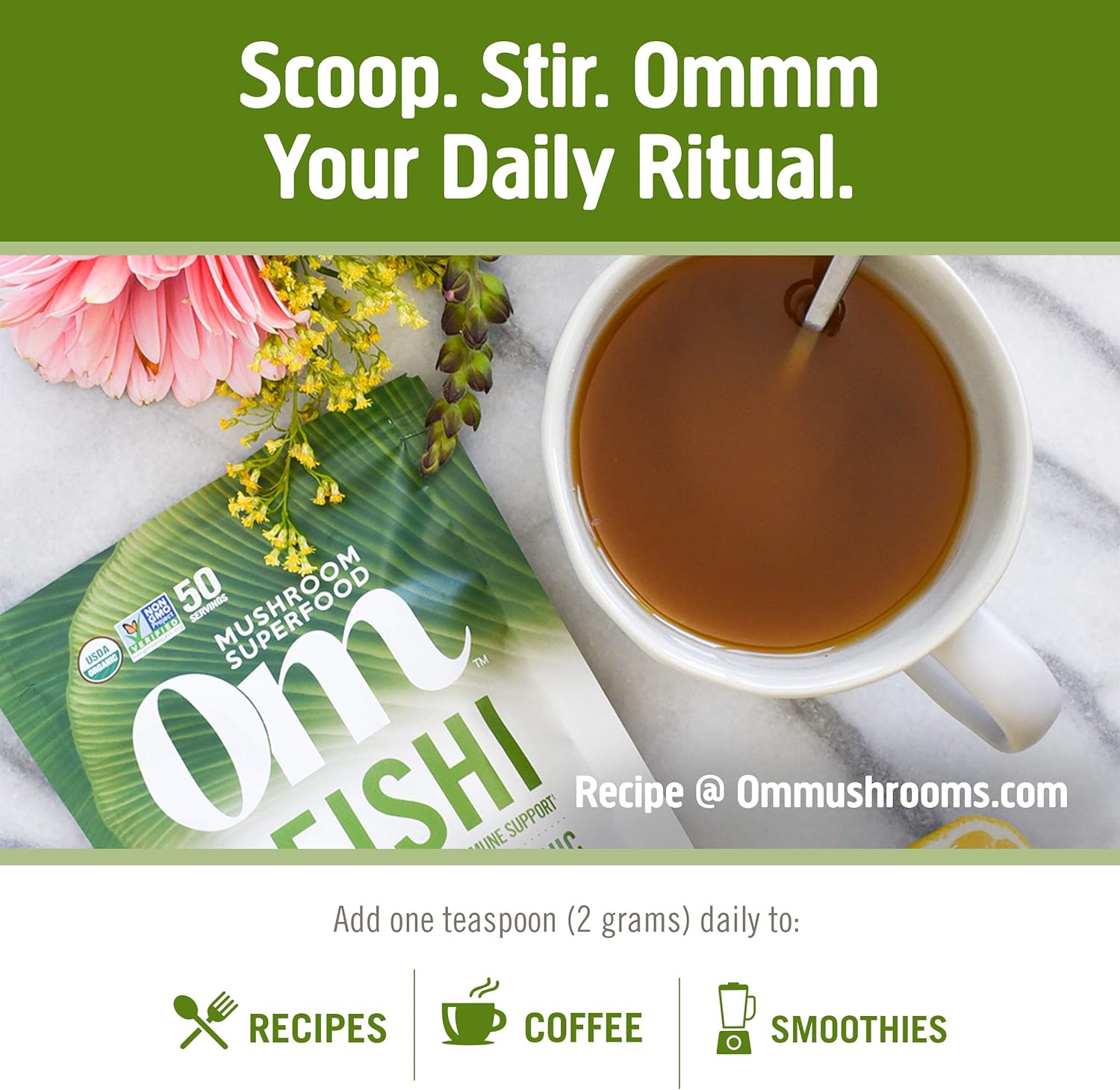 organic-reishi-mushroom-powder---35oz-50-servings---adaptogen-for-stress-immune-support---superfood-supplement-from-om-mushroom-5