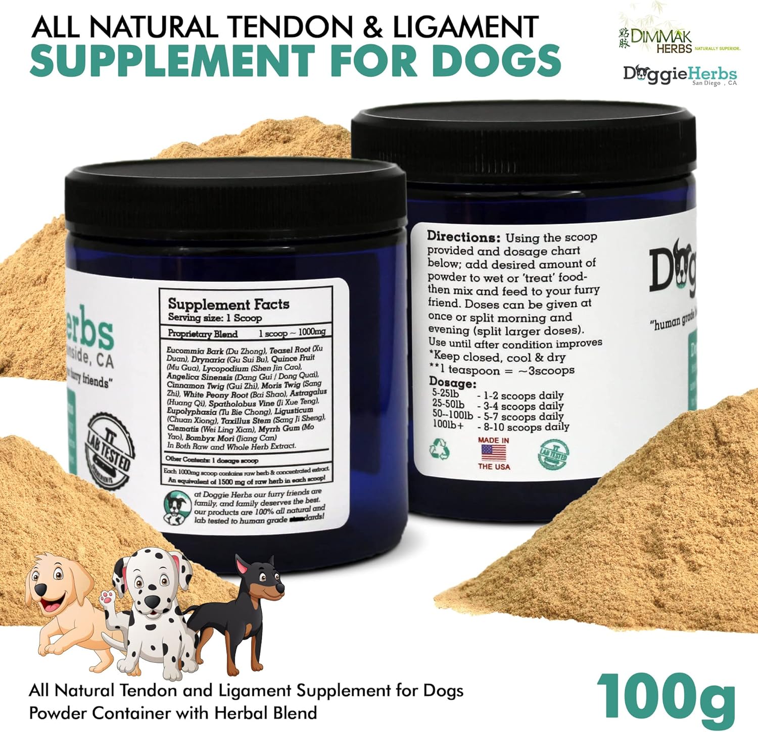 natural-dog-ligament-tendon-healing-supplement---human-grade-herbal-blend-powder---100g---doggie-herbs-2