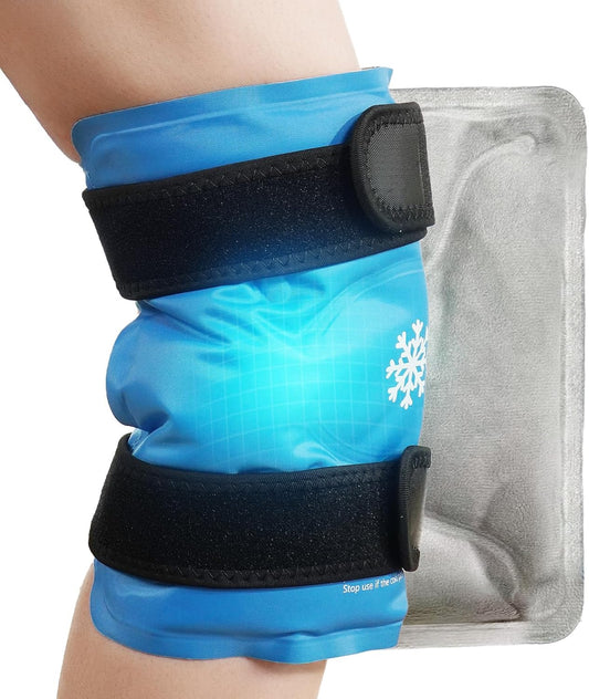 Reusable Gel Ice Wrap for Knee Pain Relief - Cold Compress Therapy for Leg Injuries, Swelling, Arthritis, Meniscus Tear, Sports Injuries - Ideal for Knee Replacement Surgery - Espot.com.au