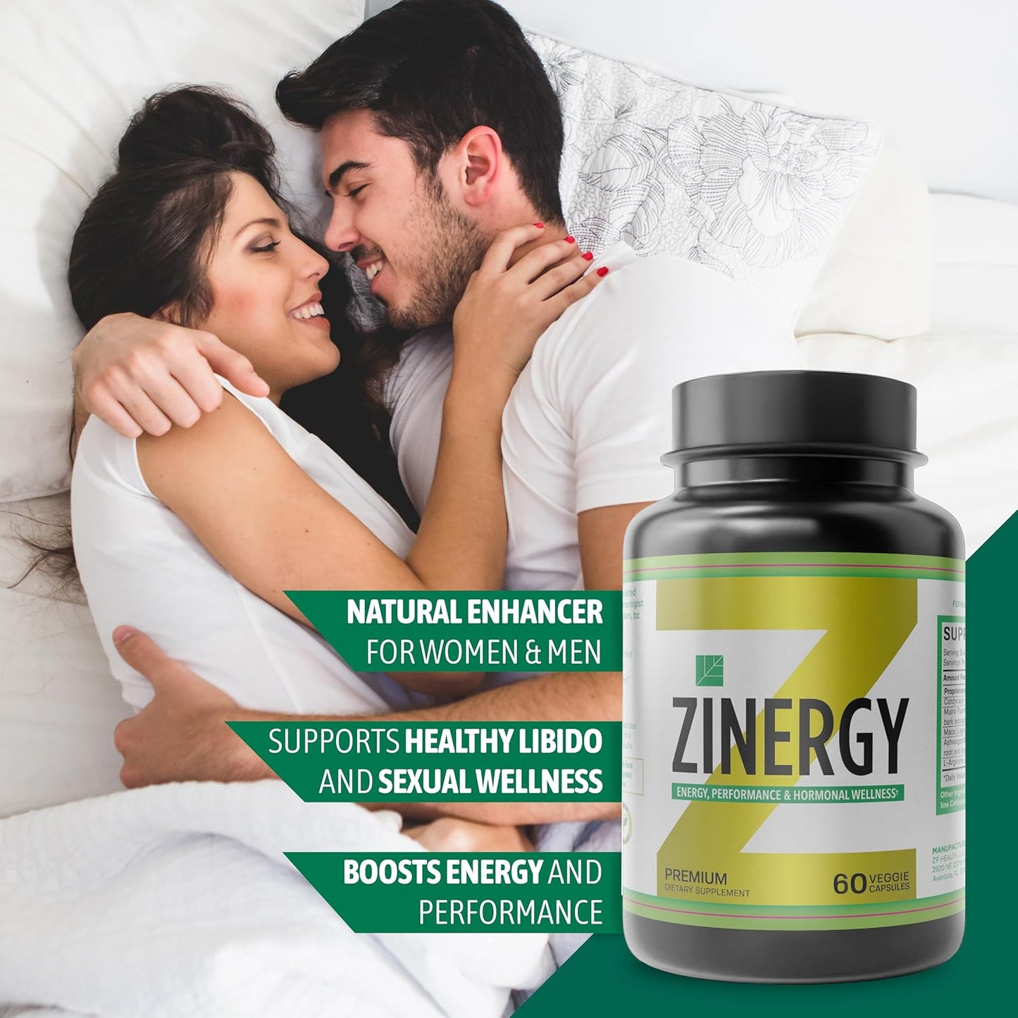 Zisman ZT Slimming Tea & ZINERGY Natural Energy Booster - Premium All-Natural Capsules for Men and Women - Boost Energy and Vitality - 60 Capsules - Espot.com.au