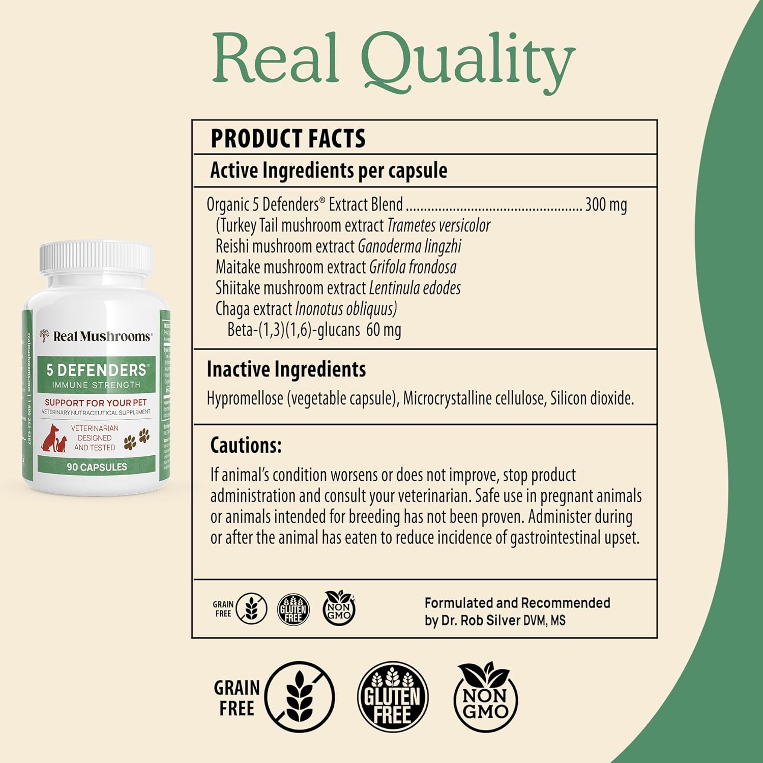 bundle-of-5-defenders-mushroom-capsules-for-humans-and-pets---immune-strength-and-wellbeing---chaga-shiitake-maitake-turkey-tail-reishi---vegan-non-gmo---200ct-90ct-8