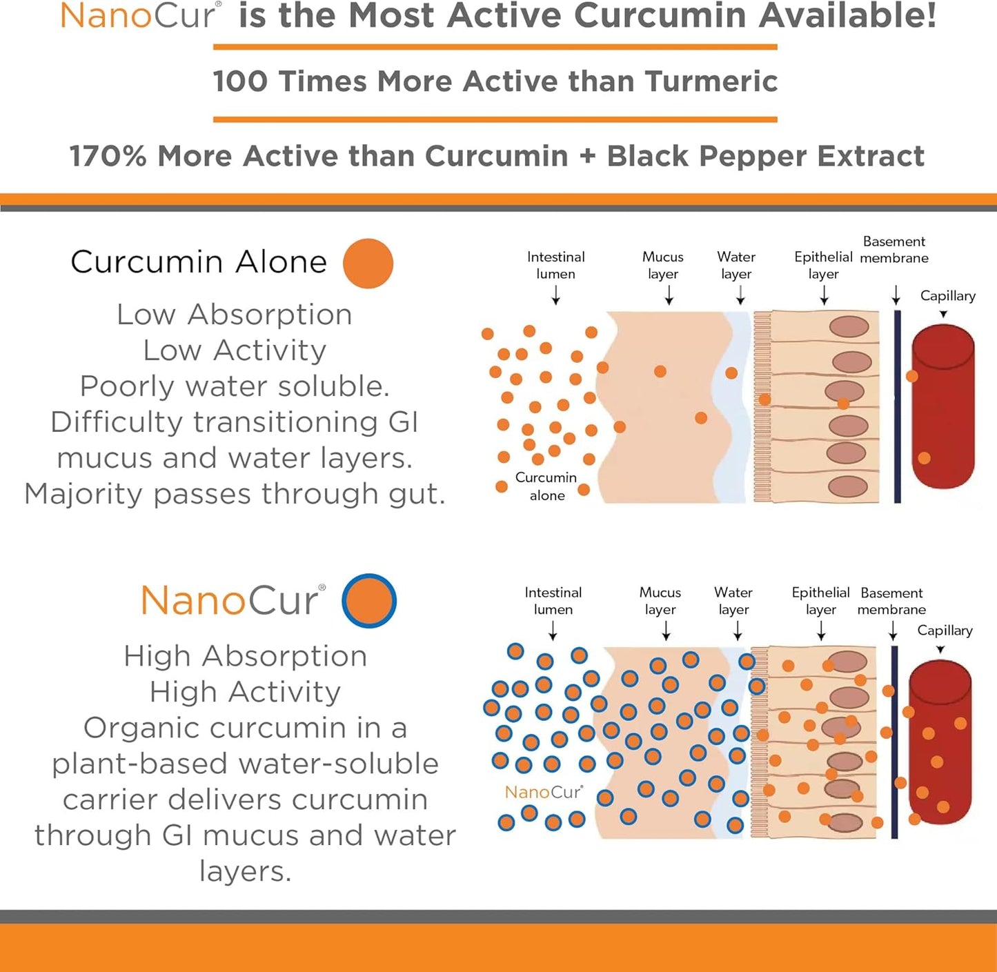 Organic Nanocur Turmeric Curcumin Supplement with Enhanced Absorption - Powerful Joint Support, Pain Relief, and Increased Energy. Made with Plant-Based Carrier and Black Pepper Extract for Maximum Effectiveness. - Espot.com.au