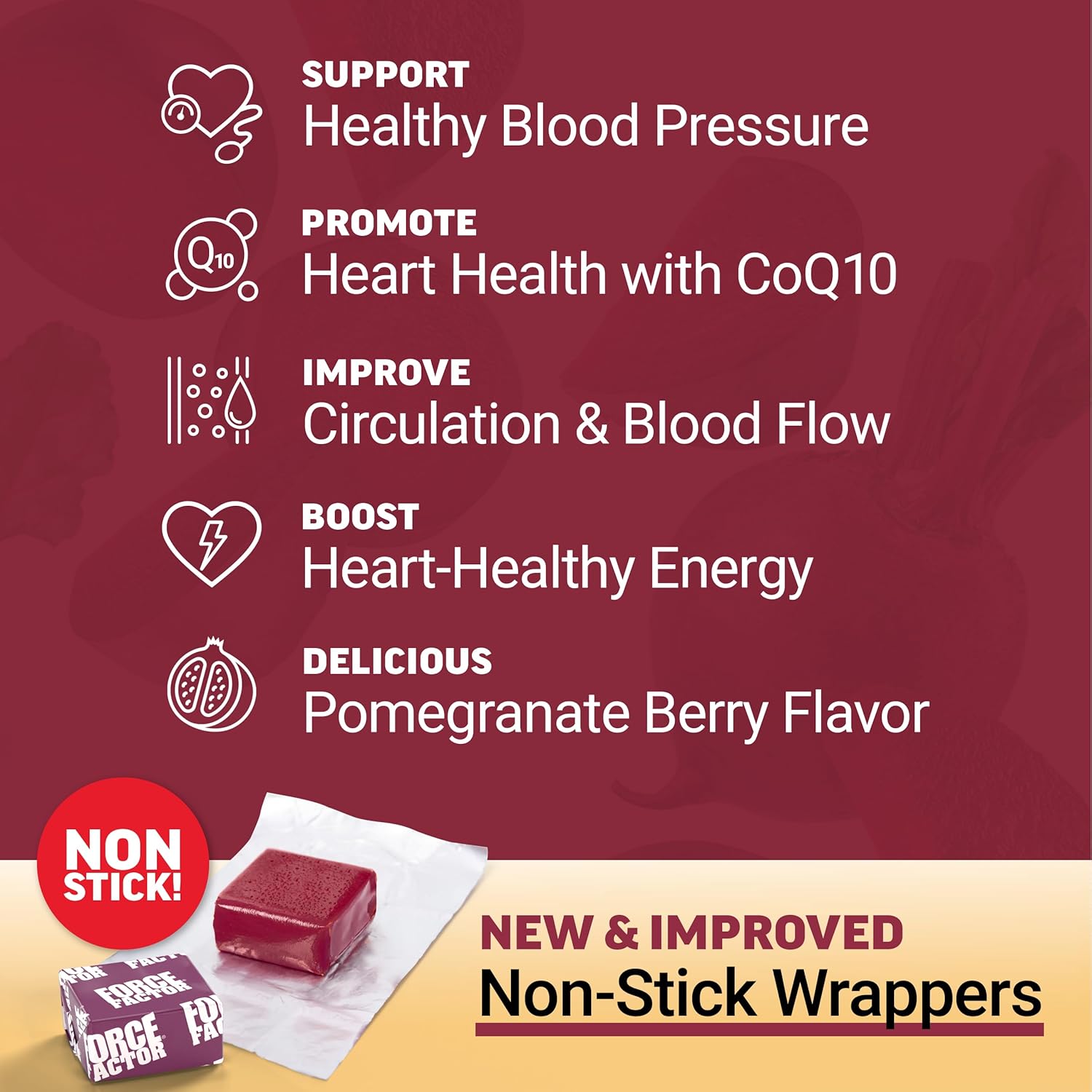 force-factor-total-beets-chews-with-coq10-grape-seed-extract---heart-health-blood-pressure-support---60-soft-chews---circulation-blood-flow-supplement-3