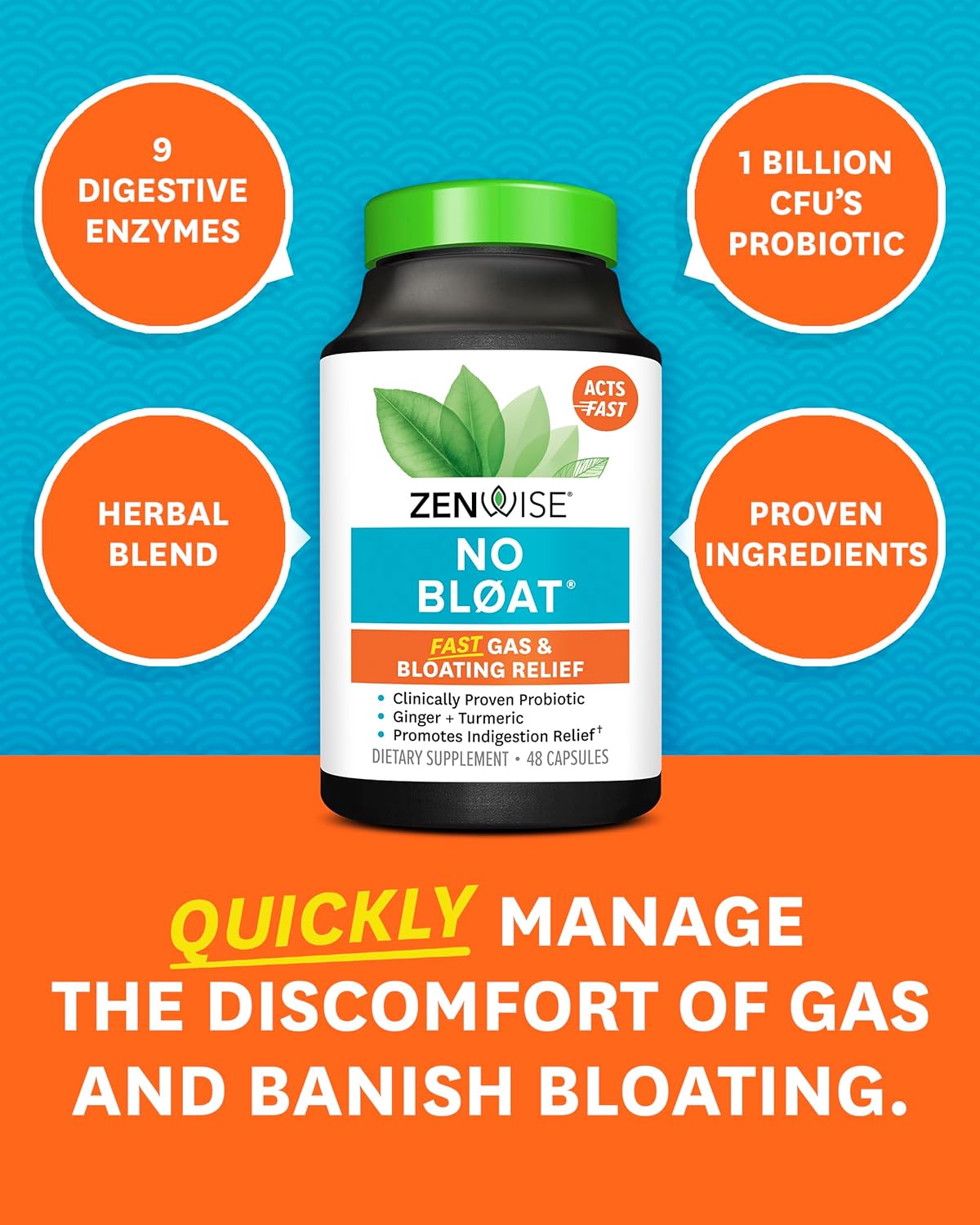 zenwise-health-no-bloat-probiotics-with-ginger-dandelion-lactase---digestive-enzymes-for-gas-relief---vegan-water-retention-pills---48-ct-3