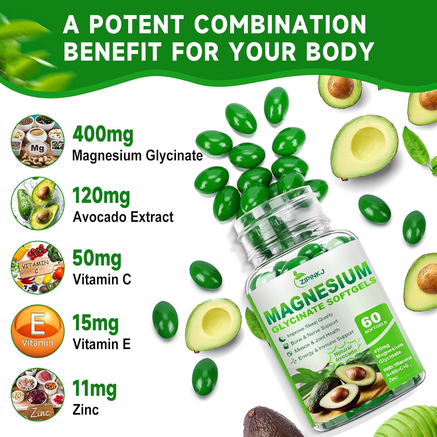 high-absorption-magnesium-glycinate-softgels-with-zinc-vitamin-e-b6---400mg-magnesium-supplements-for-sleep-muscle-relaxation-bone-health---gluten-free-non-gmo---2-pack-for-women-men-3