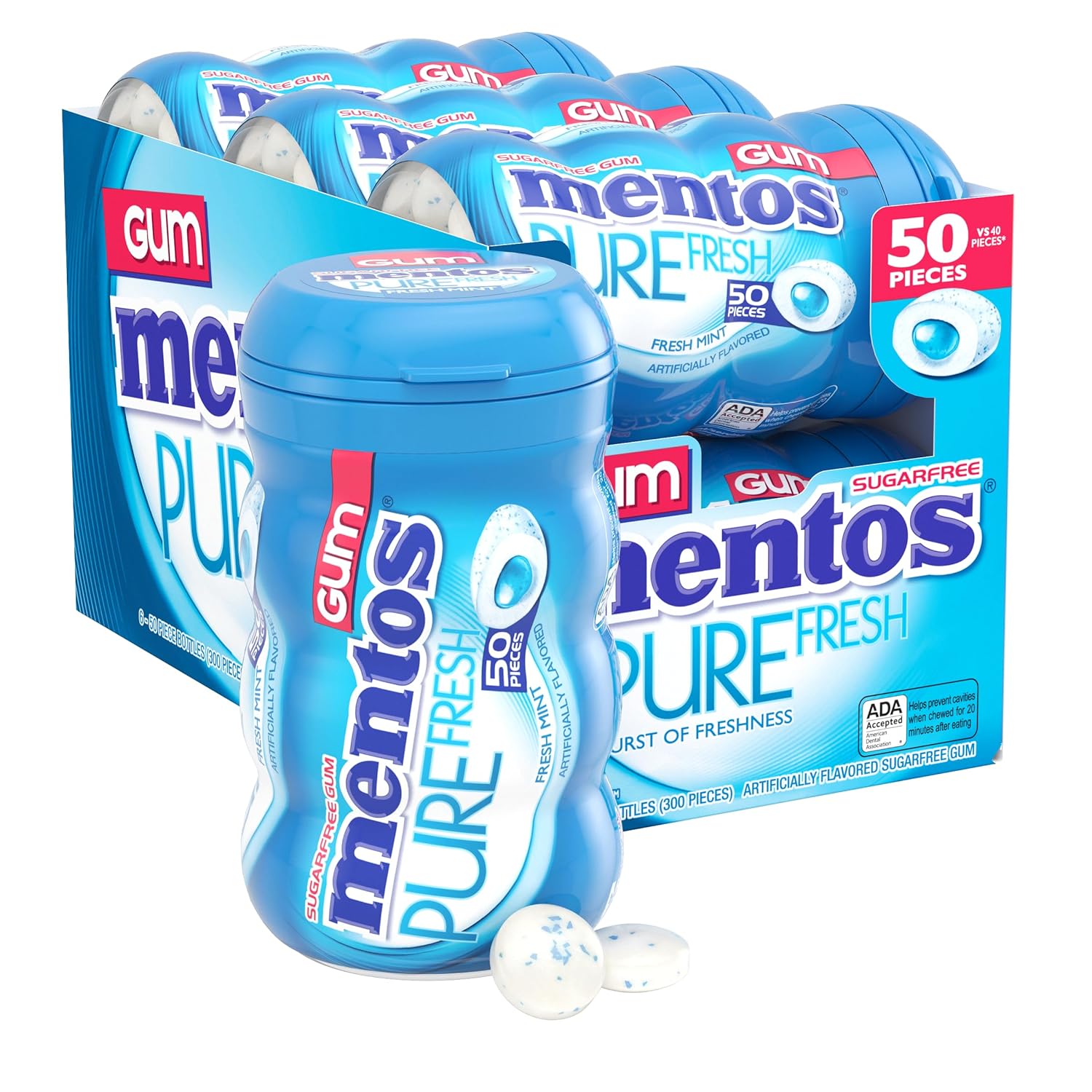 6-pack-mentos-pure-fresh-sugar-free-chewing-gum-with-xylitol-fresh-mint-flavor---50-pieces-per-bottle-1