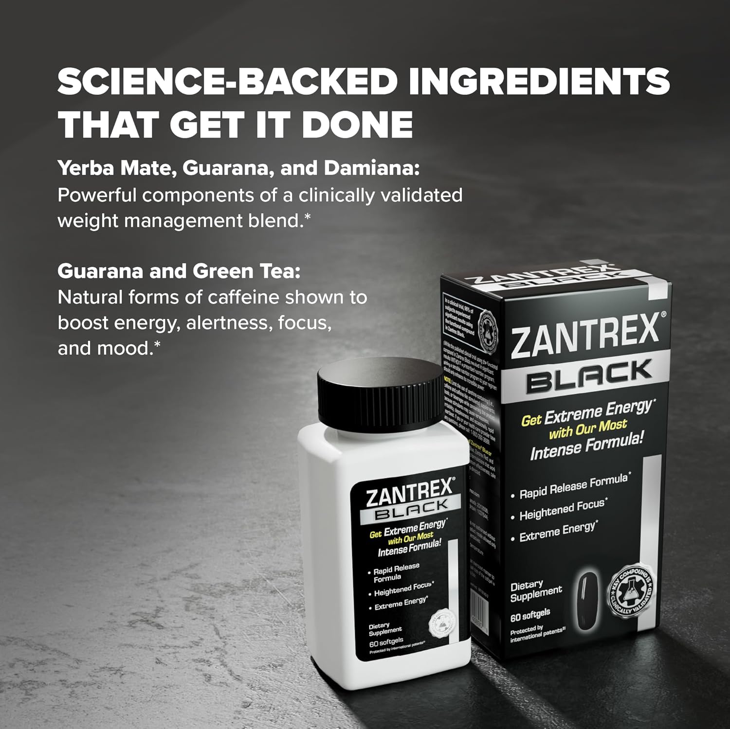 Energy-Boosting Supplement with Natural Caffeine and Herbal Ingredients - Zantrex Black Softgels for Metabolism and Craving Control - Espot.com.au