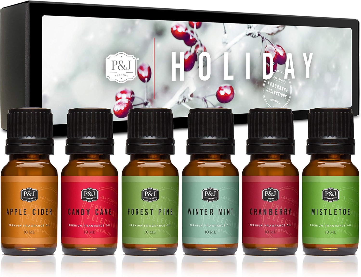 holiday-fragrance-oil-set-mistletoe-candy-cane-wintermint-apple-cider-cranberry-forest-pine---perfect-for-candle-making-soap-supplies-diffusers-1