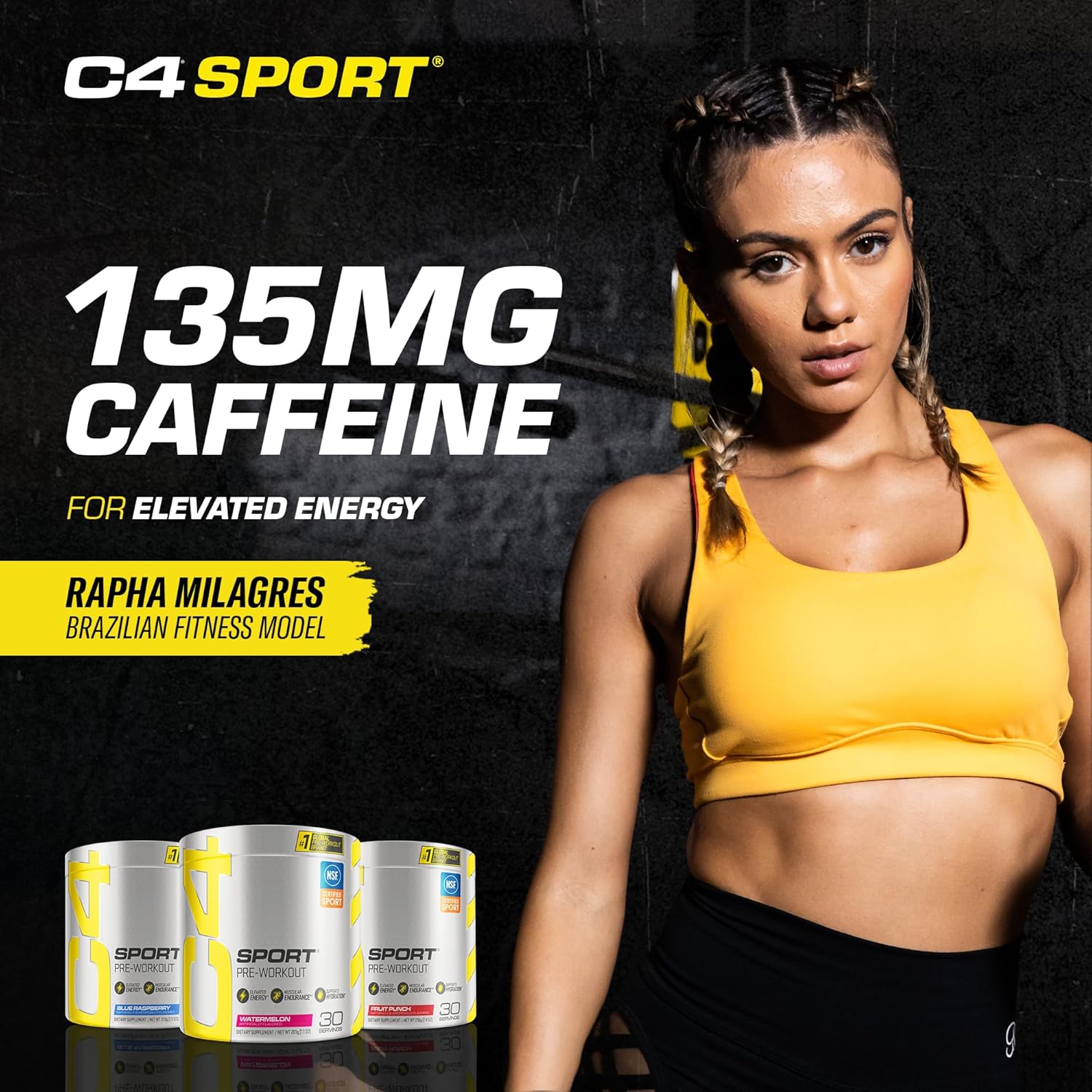 Cellucor C4 Sport Pre Workout Powder Fruit Punch - NSF Certified for Sport | 30 Servings, Pack of 2 - Packaging Varies - Espot.com.au