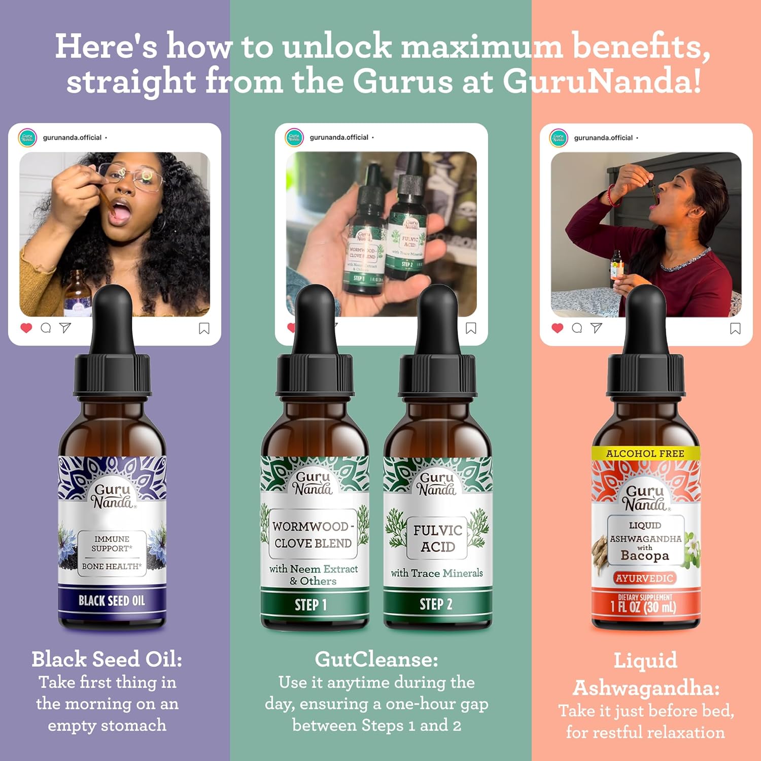 Total Wellness Boost with Liquid Ashwagandha & Black Seed Oil - Supports Immunity and Mind Health, GutCleanse Included - Espot.com.au