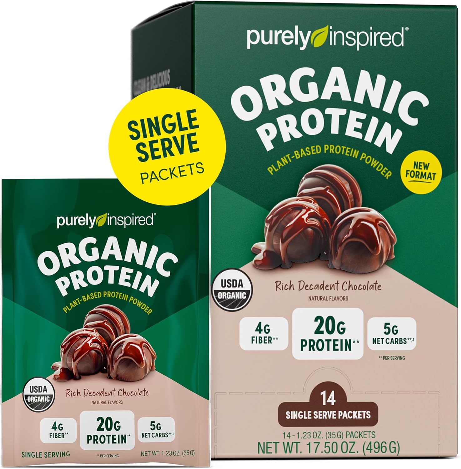 organic-plant-based-protein-powder---rich-decadent-chocolate-flavor---20g-protein-per-serving---dairy-free-non-gmo---single-serve-packets-for-smoothies-shakes---ideal-for-men-women-1