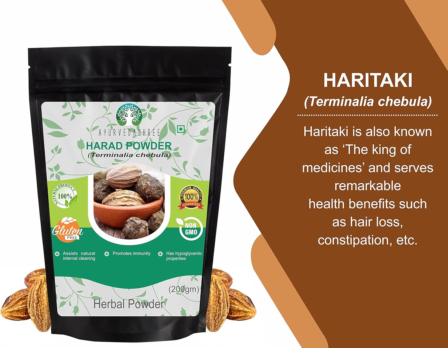 200-gm-ayurvedashree-haritaki-powder---terminalia-chebula-detox-rejuvenation-for-vata---kapha---pitta-balance---non-gmo---gluten-free---gmp-certified-2