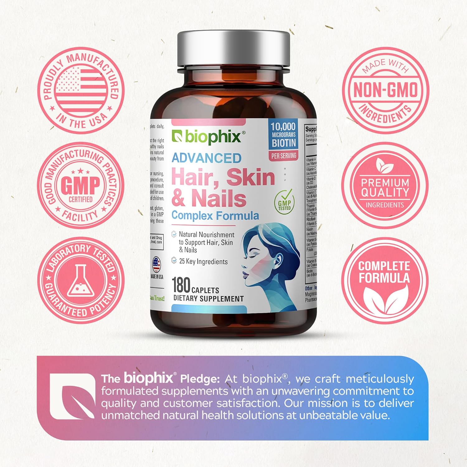 biophix-hair-skin-nails-complex-180-caplets---multivitamin-with-10000-mcg-biotin-for-strong-nails-beautiful-hair-healthy-aging-7