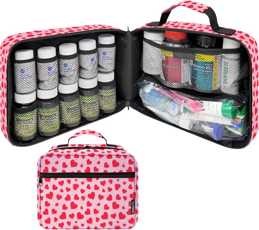 large-padded-pill-bottle-organizer-bag---travel-home-medicine-storage-case-for-medications-vitamins-medical-supplies---hearts-design---no-lock-1