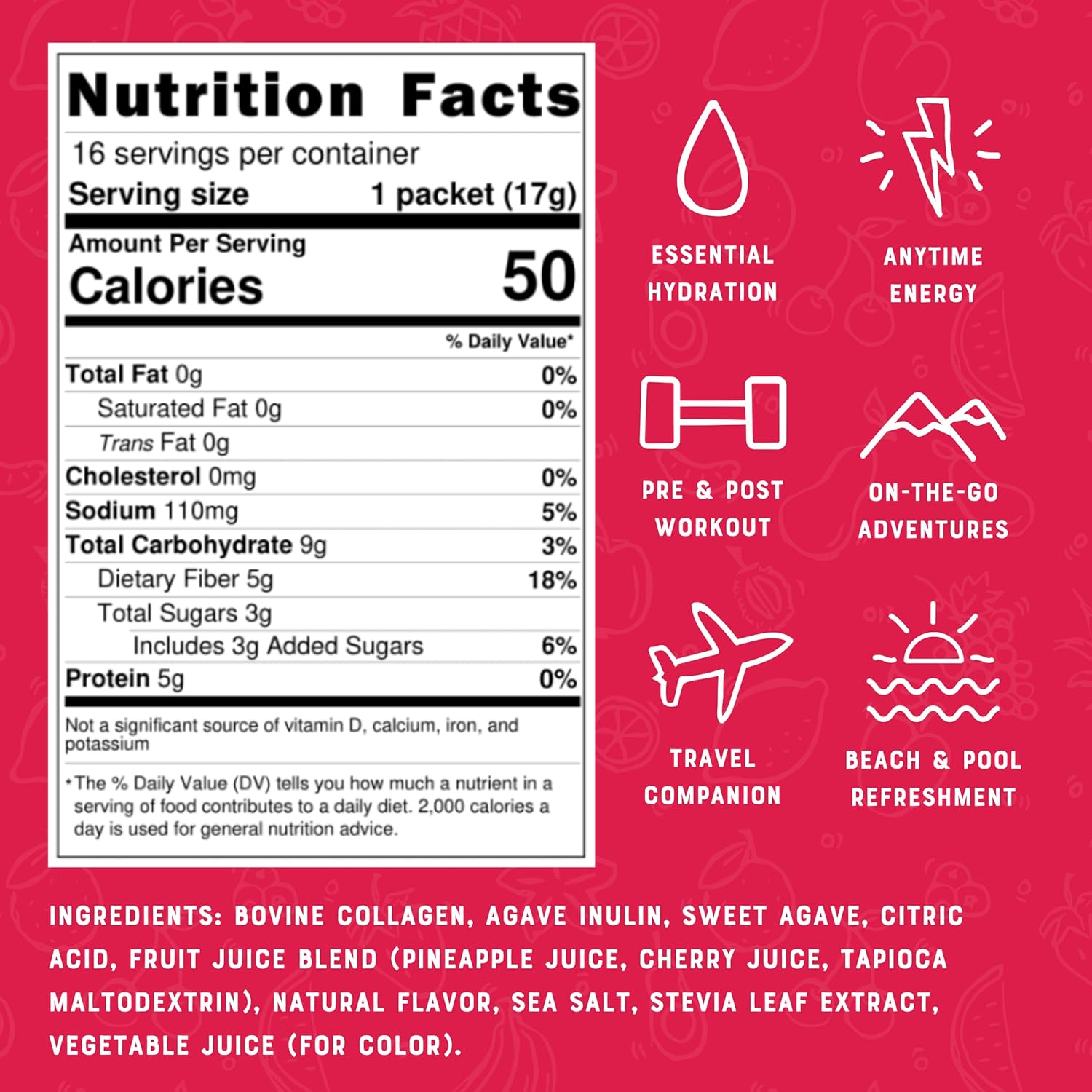 collagen-prebiotic-fruit-punch-drink-mix-stick-packs-with-bare-bones-on-the-go-powdered-refreshment-convenient-healthy-blend-3g-sugar-16-packets-3