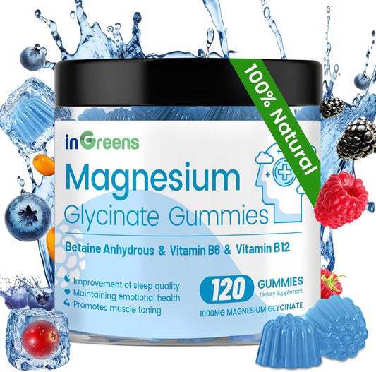 High Absorption Magnesium Glycinate Gummies - Chewable Supplement for Calm, Sleep, Muscle Relief - 120 Gummies, 60 Day Supply - Adults & Kids - Espot.com.au